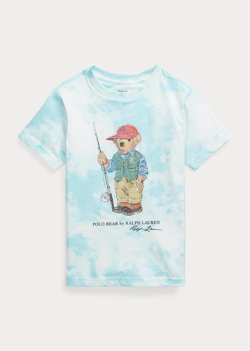ラルフ ローレン T シャツ ボーイ 青 1.5-6 年 ポロベア Tie-dye-印刷する コットン HEBPX5490